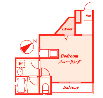 カーサKの間取り|バルコニー付き洋室♪