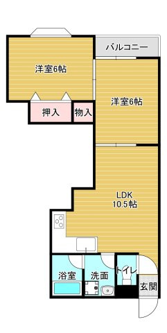 旭マンションの間取り