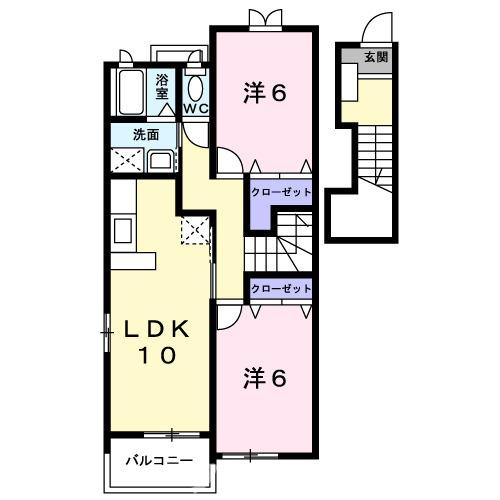 エスタシオン　Ａの間取り