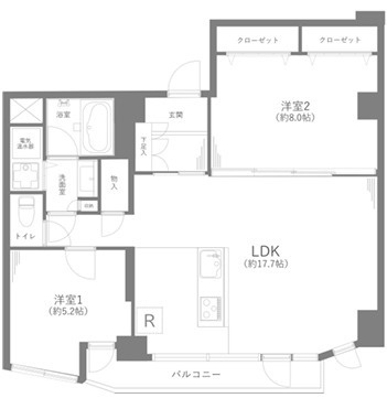 御苑ハイムの間取り