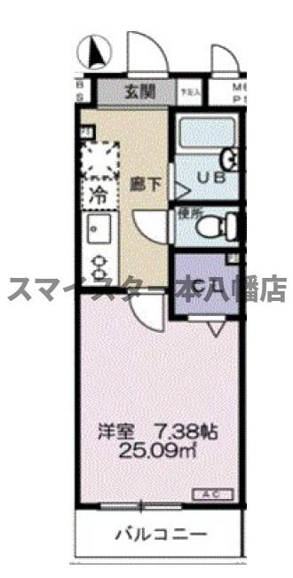 習志野市谷津５丁目のアパートの間取り