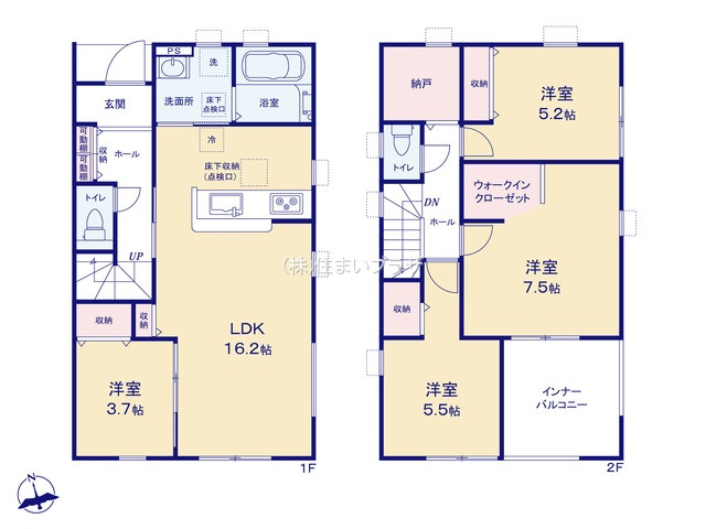 仲介手数料無料）江南市小杁町の間取り