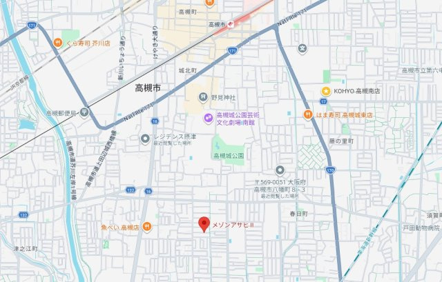 メゾンアサヒⅡの地図