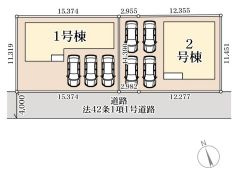 野木町潤島　第3　1号棟の区画図