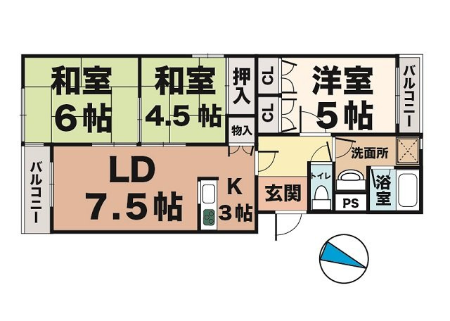 コーポ大津和の間取り