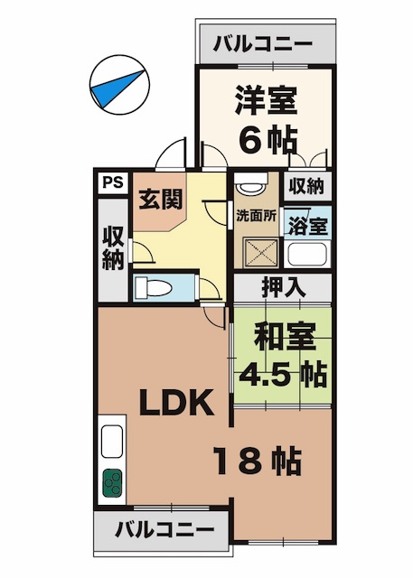 サンフローラ南別府の間取り