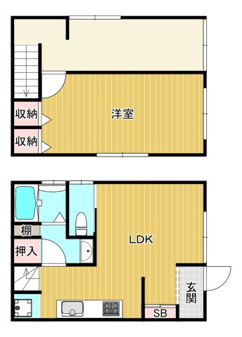【間取り】 | 関目6丁目貸家