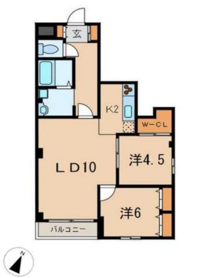 【間取り】 | メゾンシャルマン | 2LDK／58.63㎡【メゾンシャルマン】