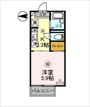 ハイツ子午線の間取り