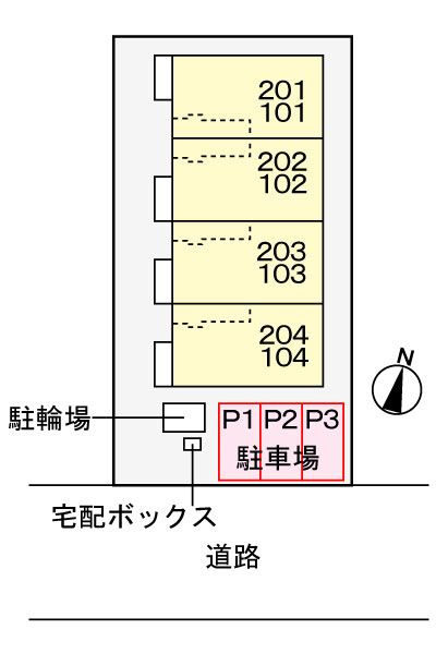 グレイスの駐車場