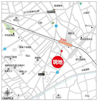 【地図】 | 清瀬市松山1丁目　事務所