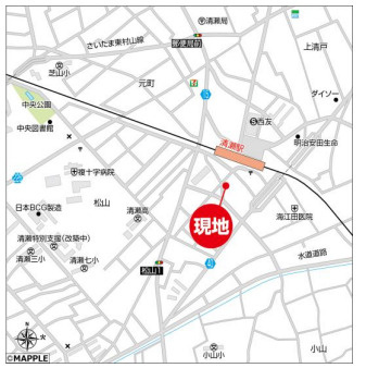 【地図】 | 清瀬市松山1丁目　事務所