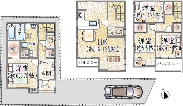 上田東町の間取り|2号棟