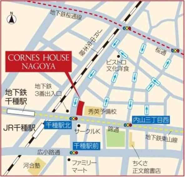 CORNES　HOUSE　NAGOYAの地図