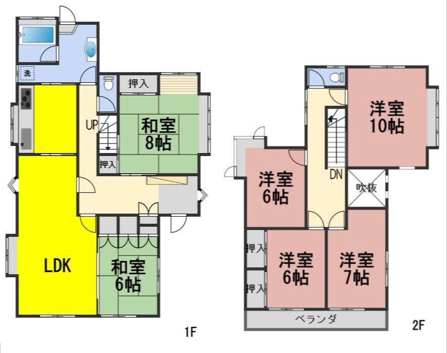 ６７１１４　岐阜市岩地4丁目中古戸建ての間取り