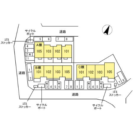 D-ROOM守恒　A棟の区画図