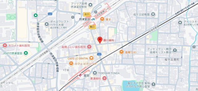 コクリコ富田の地図