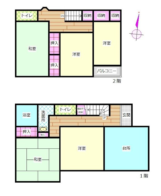 姫路市余部区上川原　　中古戸建の間取り