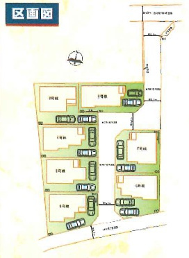 川越市安比奈新全7棟　新築戸建　ハートフルタウンの区画図