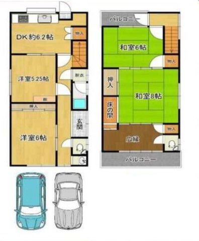 海南市日方・中古戸建・114039の間取り