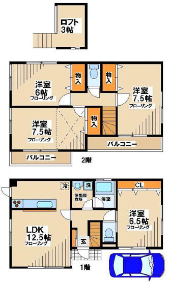 【間取り】 | プリマヴェーラ-再契約型　定期借家　4年or6年-