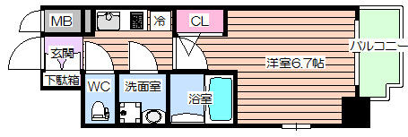 【間取り】 | エスリード天神橋筋六丁目