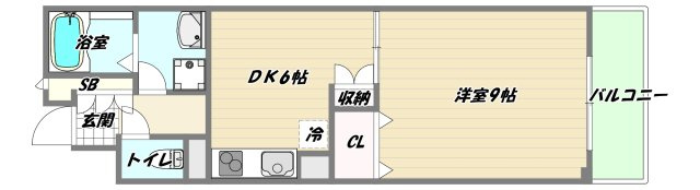 大阪市淀川区東三国５丁目の賃貸マンションの間取り
