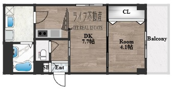 プリエール高井田の間取り
