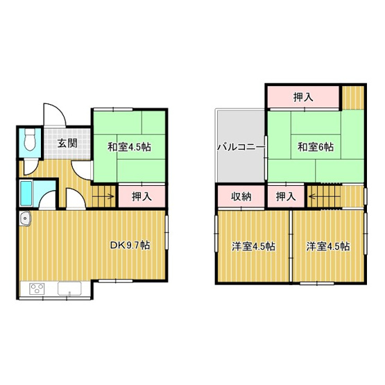 【間取り】 | 魚住町西岡貸家