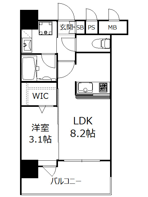 エンクレストベイ天神東Ⅱの間取り