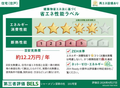 【省エネ性能ラベル】 | シャーメゾン深翠の杜