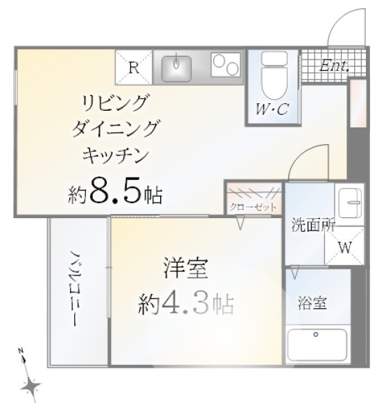 アウリー綾瀬の間取り