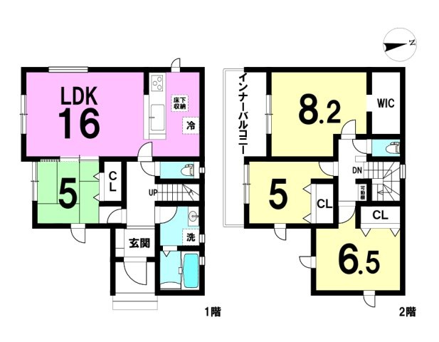 舞阪町弁天島 1期の間取り|4LDK+WICになります。