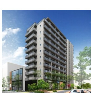 【外観パース】 | 鉄筋コンクリート造のがっちりとした建物。