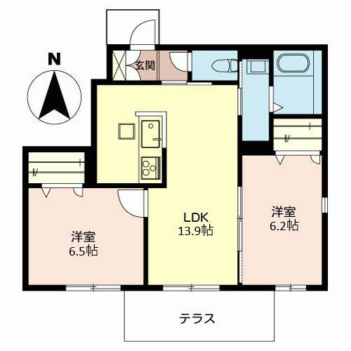 シャーメゾン大道の間取り