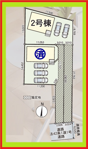 名古屋市港区春田野１丁目の新築一戸建の区画図|◇区画図◇