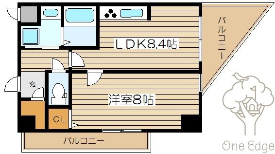 カスタリア新梅田の間取り