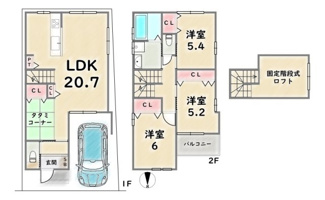 【間取り】 | 右京区嵯峨折戸町