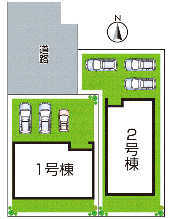 ●29(土)30(日)現地見学可能！　磯城郡川西町結崎の区画図|全２区画