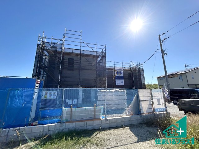 ●31(土)1(日)3(祝)現地見学可能！　磯城郡川西町結崎の外観|現在はこんな感じです。完成までが待ち遠しいですね。