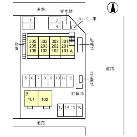 コム・シェ・ヴ　Ａの区画図