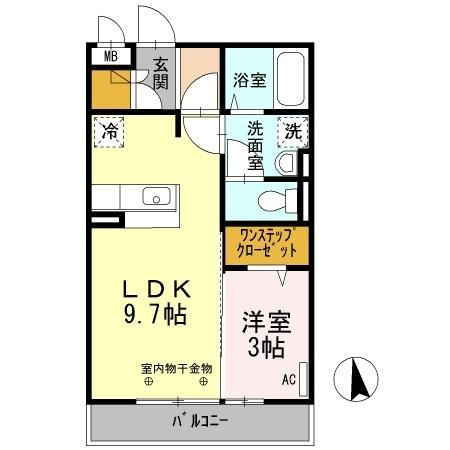 コム・シェ・ヴ　Ａの間取り