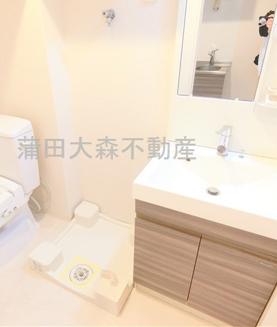 AXAS池上Sta.の洗面所|洗面脱衣所　独立洗面台　洗濯機置き場