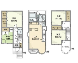 【間取り】 | 三田1丁目戸建 | 間取りです。