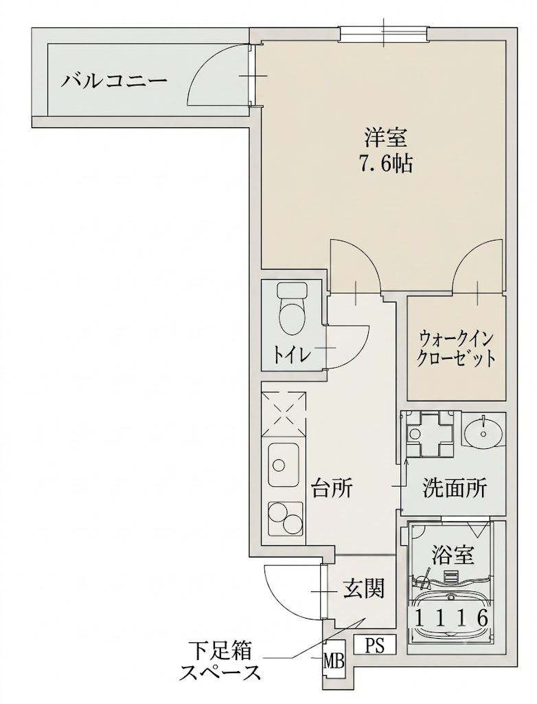 フジパレス中加賀屋Ⅴ番館の間取り