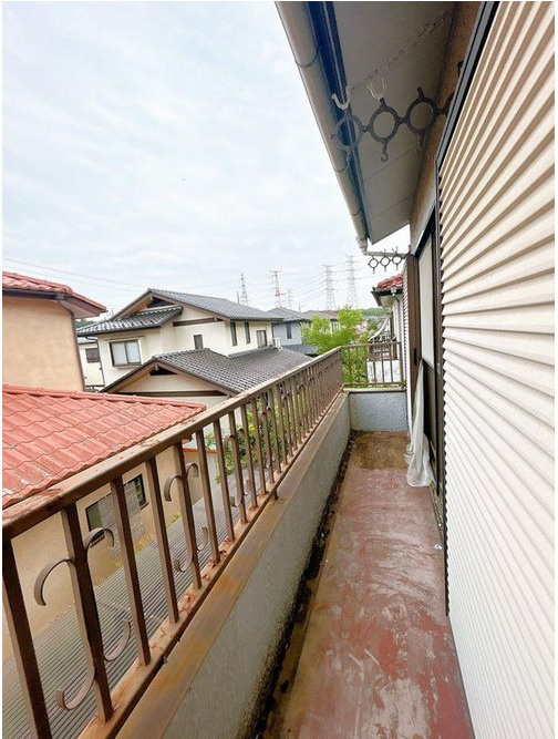 野田市三ツ堀　中古戸建　昭和58年築のバルコニー