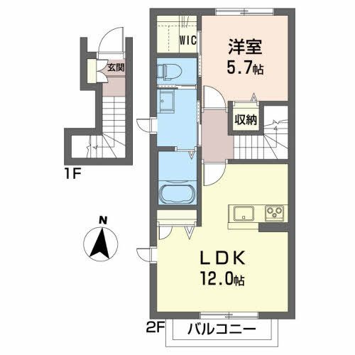 ソワサントゥディザン西口の間取り