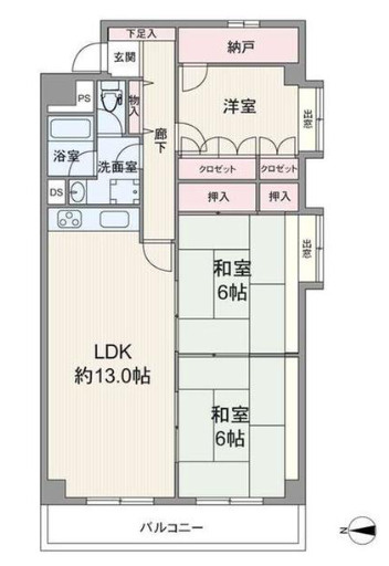 【間取り】 | ☆摂津市昭和園8番11号千里丘ビューハイツ