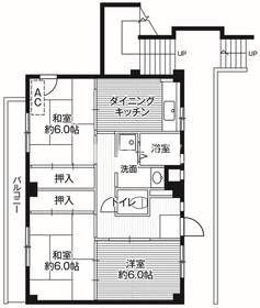 ビレッジハウス古和釜５号棟の間取り