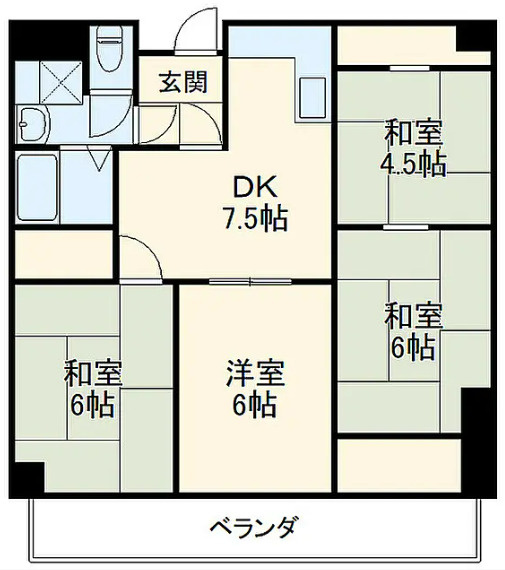 加納マンションの間取り